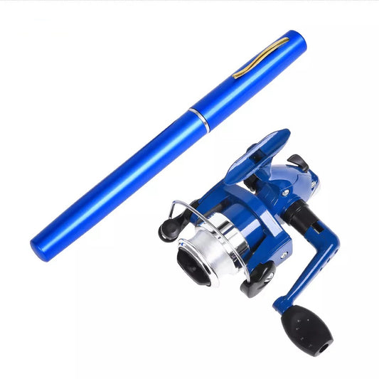 Fishing Rod and Reel Pen Combo Blue