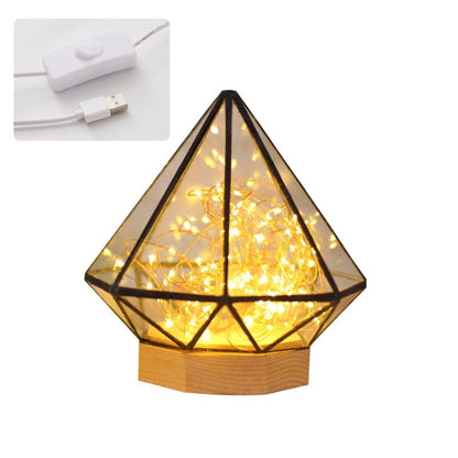 Night Light Octagonal Diamond shape Fireworks image LED's