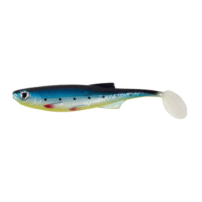 Fishing Lure Soft Minnow Paddle -Tail 5 per packet colour Blue bait fish