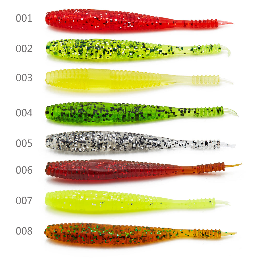 Fishing Lure Soft Bait Fish profile Red with flecks 8 per packet