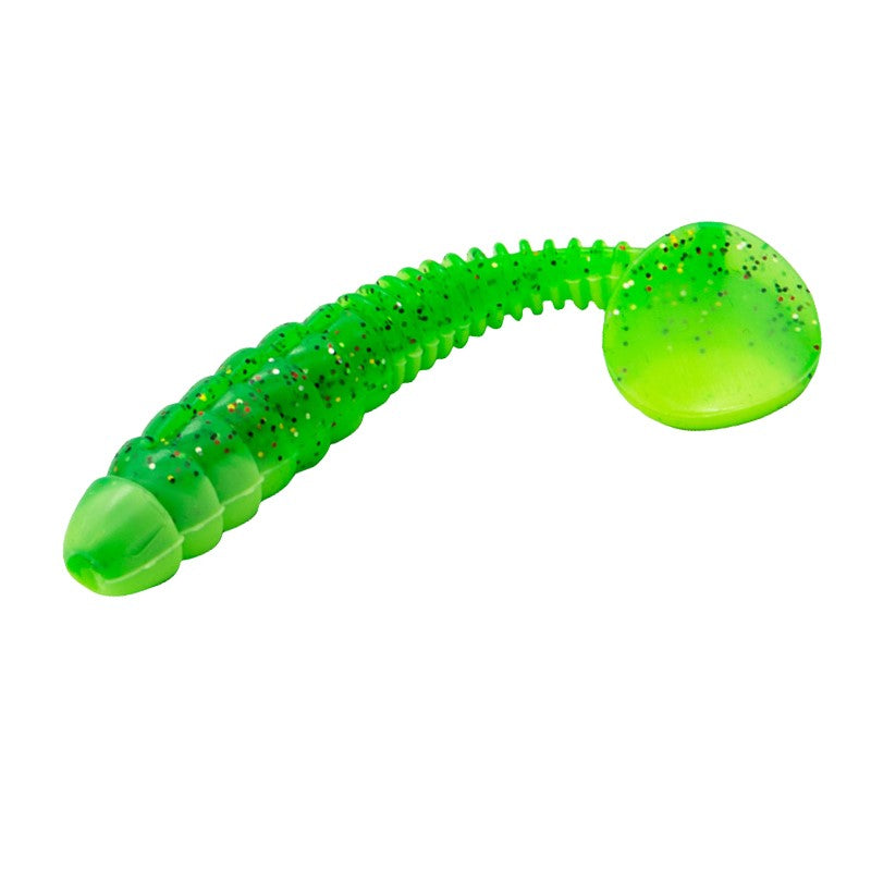 Fishing Lure Soft Paddle Bait 5 per packet Green with flecks