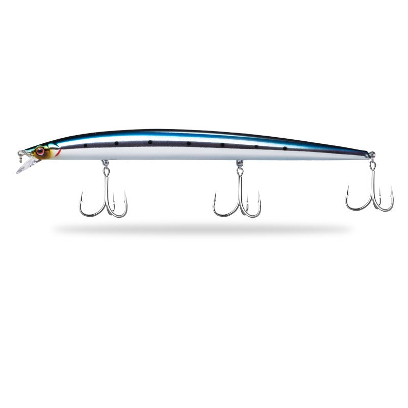 Fishing Lure Hard Jerk Minnow colour Blue Silver