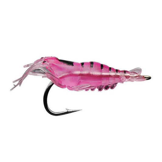 Shrimp Lure 4cm with Hook 10 Piece Set Pink colour