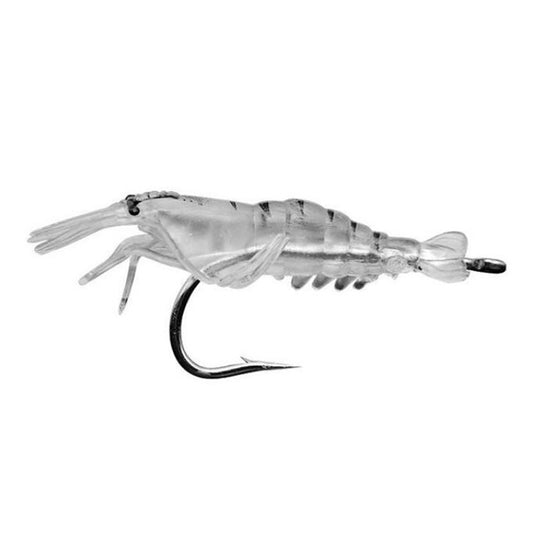 Shrimp Lure 4cm with Hook 10 Piece Set Transparent colour