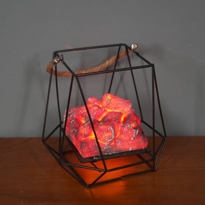 Imitation Charcoal Flame Lamp LED Wrought Iron Decoration